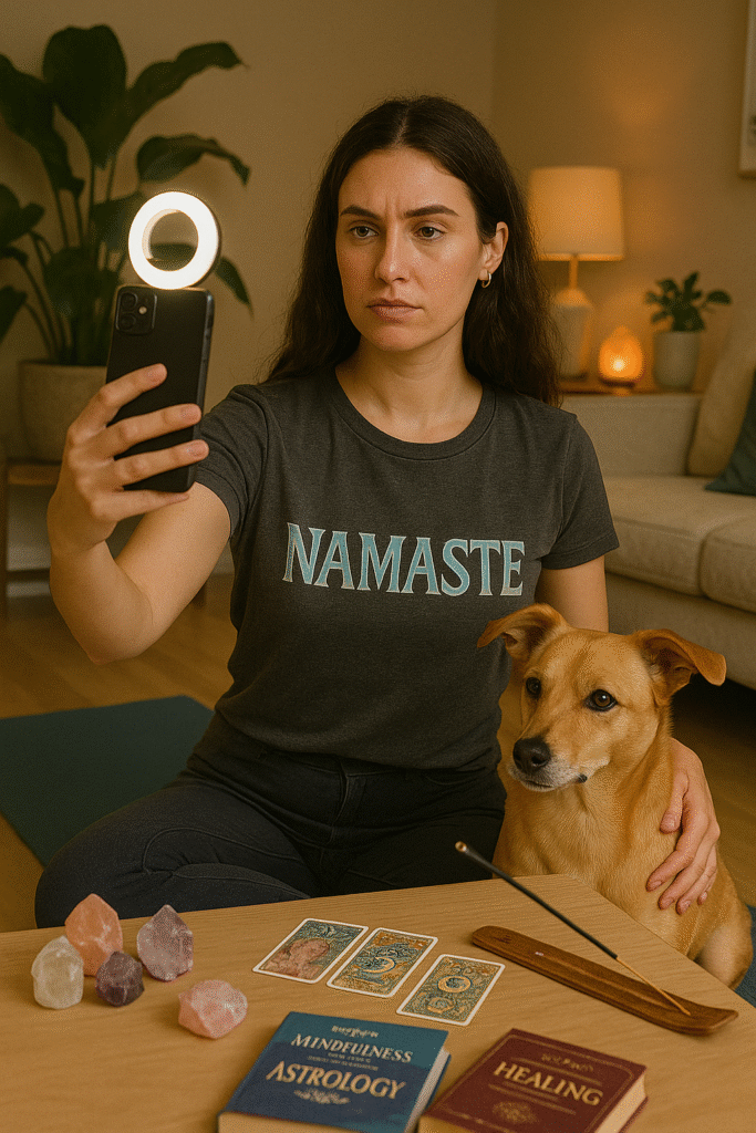 Vivemos tempos em que o sagrado ganhou filtro de Instagram e a autenticidade virou tendência. Em meio a mantras estampados em camisetas e cristais vendidos em caixas de presente, é cada vez mais difícil discernir onde termina a expressão genuína e começa a performance.