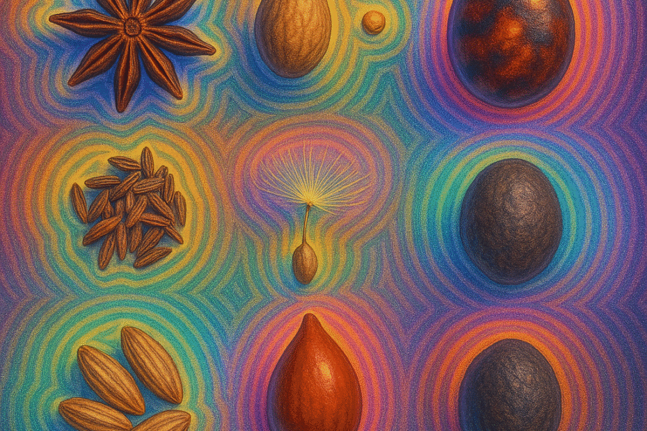 Desde os tempos mais remotos, as sementes fascinam a humanidade. Pequenas, aparentemente insignificantes, elas carregam em seu interior todo o potencial de uma vida em potência. Cada semente é um universo codificado, uma cápsula vibracional que guarda não apenas a futura planta, mas uma frequência única capaz de interagir com o campo energético humano.