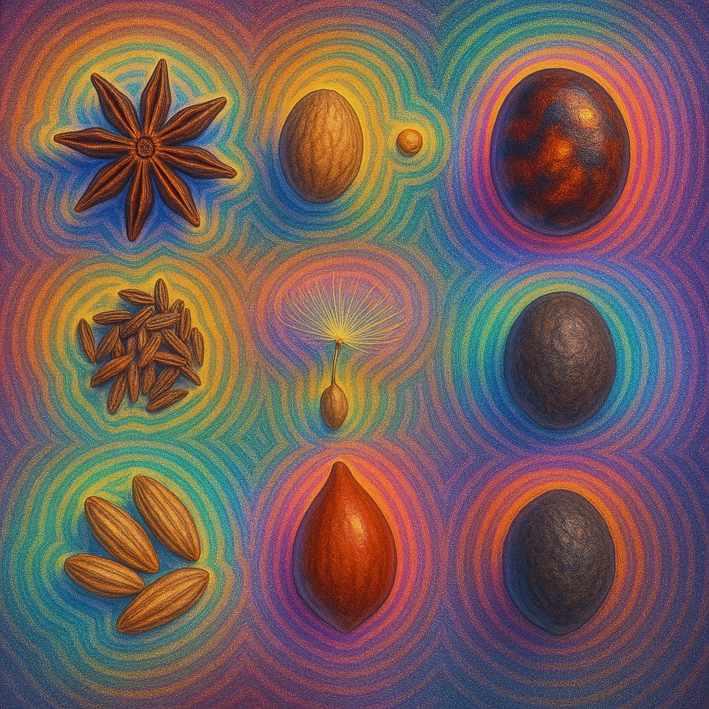 Desde os tempos mais remotos, as sementes fascinam a humanidade. Pequenas, aparentemente insignificantes, elas carregam em seu interior todo o potencial de uma vida em potência. Cada semente é um universo codificado, uma cápsula vibracional que guarda não apenas a futura planta, mas uma frequência única capaz de interagir com o campo energético humano.