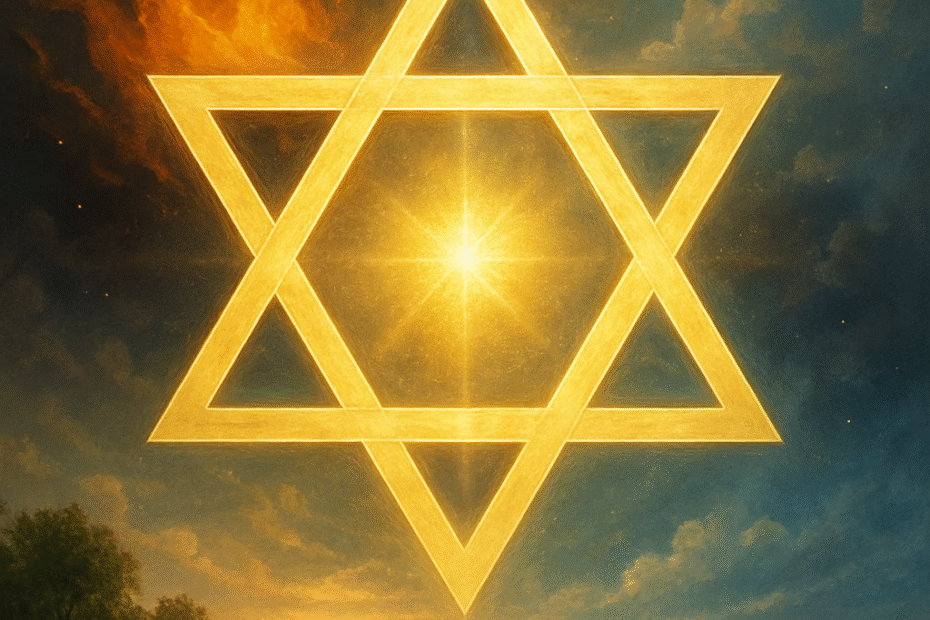 A Estrela de Davi, também conhecida como Magen David (Escudo de Davi), é um dos símbolos mais antigos e poderosos da humanidade. Apesar de ser amplamente associada ao judaísmo, sua força simbólica atravessa tradições espirituais, esotéricas e filosóficas — carregando consigo significados profundos de equilíbrio, proteção, conexão com o divino e totalidade